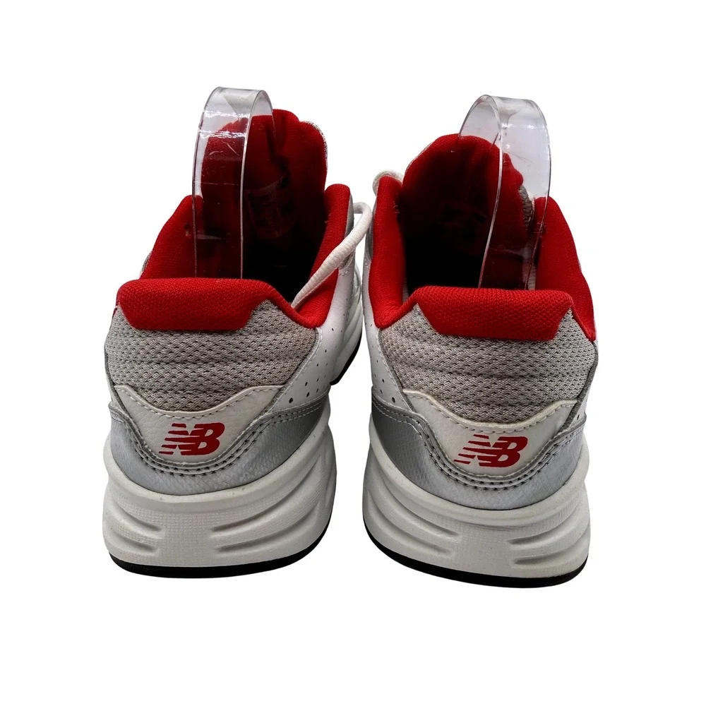 New Balance 409 White Red‎ Silver Training Shoes Mens 10.5 Wide MX409BR3